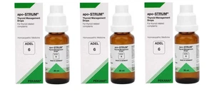 ADEL 6 Thyroid Management Drops Pack of 3 Natural Homeopathic Support - Picture 1 of 5