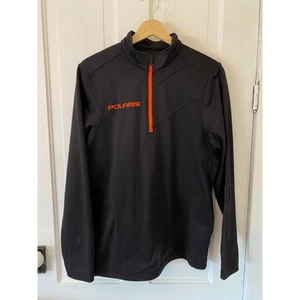 Polaris Men's Tech Quarter-Zip small fleece snowmobile layer shirt camp hike ski - Picture 1 of 6