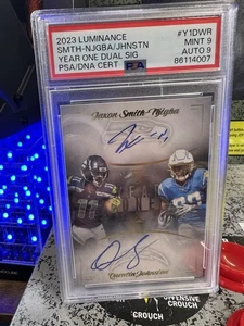 2023 Luminance Jaxon Smith Njigba Quentin Johnston Year One Dual Auto PSA 9 MINT - Bild 1 von 7