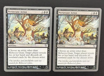 MTG 2X UNHINGED PERSECUTE ARTIST NM MAGIC THE GATHERING UNCOMMON BLACK SORCERY - Image 1 of 4