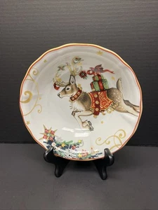 Williams Sonoma Twas the Night Before Christmas Bowl Soup Cereal Coupe Reindeer - Picture 1 of 5