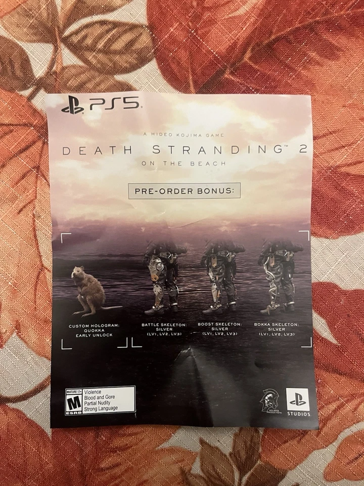 DEATH STRANDING 2 НА ПЛЯЖЕ PS5 БОНУСНЫЙ ПРЕДВАРИТЕЛЬНЫЙ ЗАКАЗ ТОЛЬКО DLC - Изображение 1 из 1