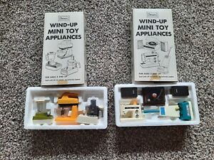 Vintage Sears Wind Up Mini Toy Appliances  Buffer/Sew/Stereo/Blender/ Mixer/Pro