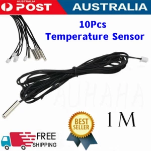 10X1m Waterproof Temperature Sensor Accuracy Temp Probe Thermistor NTC 10K B3950 - Picture 1 of 11