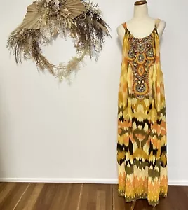 Camilla Franks Bab Agnaou Drawstring Dress DSD Silk Kaftan One Size Rare Vintage - Picture 1 of 14