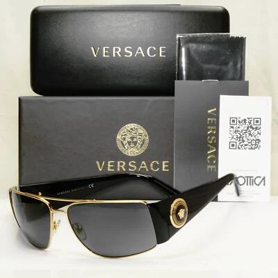 Gafas de sol Versace oro negro medusa metal cuadrado MOD VE 2163 1002/87 Foto 1 de 4
