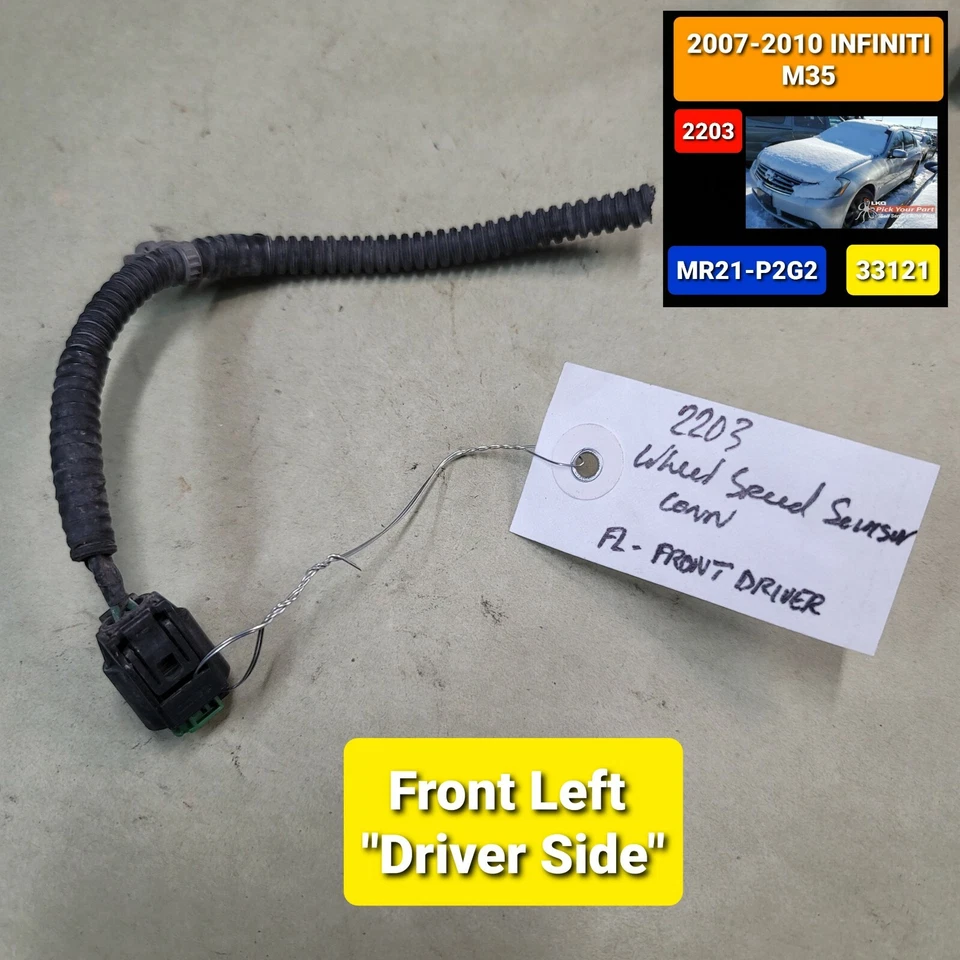 *CONECTOR SENSOR DE VELOCIDAD RUEDA DELANTERA IZQUIERDA ABS* para Infiniti M35 2007-2010 OEM *FS Foto 1 de 2