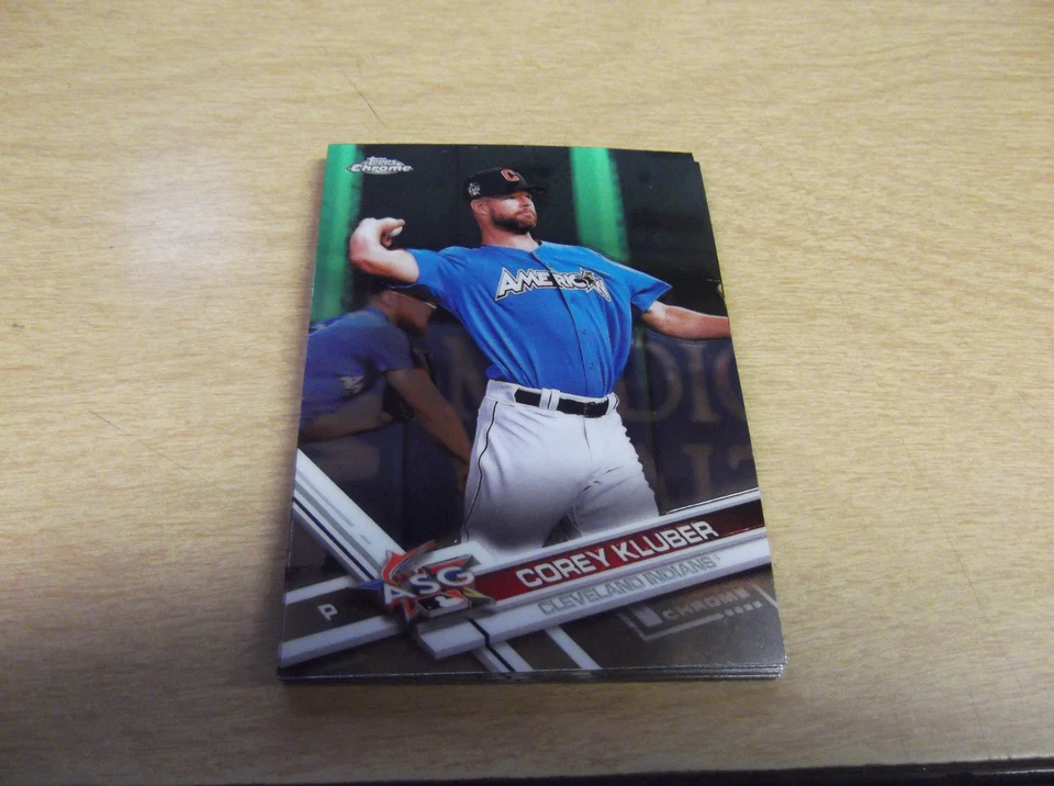 2017 TOPPS CHROME UPDATE #HMT87 COREY KLUBER INDIANS - Image 1 of 1