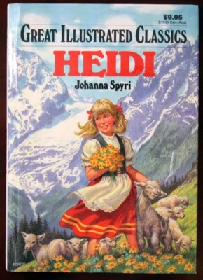 HEIDI by Johanna Spyri Great Illustrated Classics Hardcover 1990 Baronet Books Foto 1 de 3