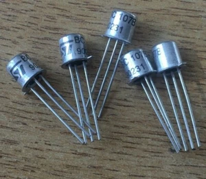 BC107B  Small-signal Transistor  NPN   45V, 0.2A   TO-18      5 PIECES    Z2924 - Picture 1 of 1