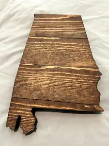 Handmade State of Alabama Wood Outline Wall Art Piece - Picture 1 of 5