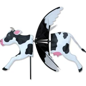 28 x 15" Blanco y Negro VACA SPINNER Tierra Decoración de Jardín - Premier Kites 25017 - Imagen 1 de 1