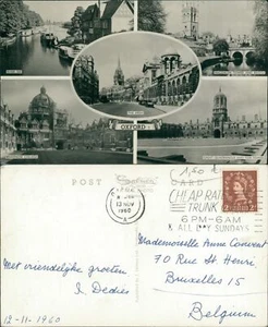 Oxford 5 Views Real Photo RP GB 1960 cancel J Salmon - Picture 1 of 2