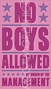 Impresión artística dorada de John W 18x11 No Boys Allowed - Imagen 1 de 1