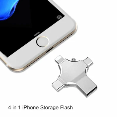 4 in 1 Type-c USB Flash Drive Pen Memory Stick For iPhone iPad 2TB 512/256/128GB - Image 1 of 4