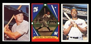 MLB HOME RUN LEGENDS BASEBALL CARD LOT (3) BABE RUTH HANK AARON MICKEY MANTLE - Picture 1 of 2