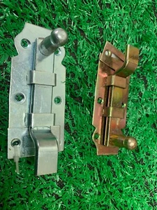 Gate Door Cranked Flat Slide Catch 100mm pack of 2 - Picture 1 of 4