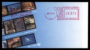 Mayfairstamps United Nations New York 2004 UN Buildings Sculpture Flags Cover aa