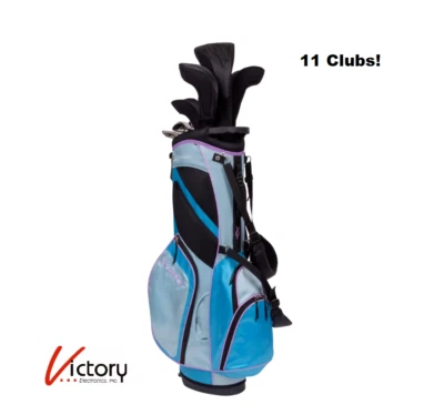 Used Nancy Lopez Ashley 11-Piece Womens Golf Club Set Stand Bag AS223PKRH.BL.STD - Image 1 of 4