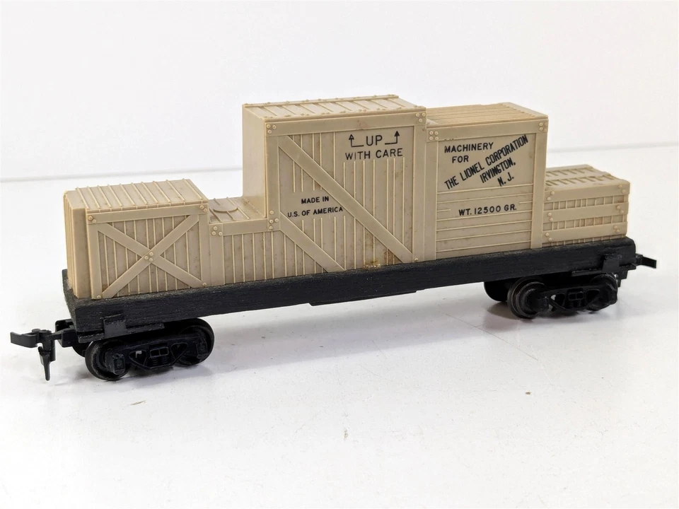 Lionel Custom Machinery Crate Load Irvington NJ Flat Car HO Scale - Image 1 of 4