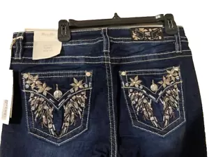 Miss Me Chole boot stretch jeans - size 33 - colorful pockets - Picture 1 of 12