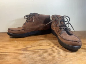 Dexter USA Walkmocs Brown Leather Chukkas Laced Ankle Bootie Women's 6.5 - Picture 1 of 10