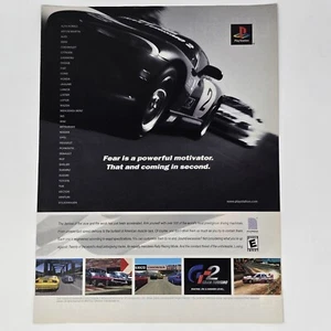 Gran Turismo 2 Sony PlayStation PS1 Fear Print Ad/Poster Official Promo Art - Picture 1 of 2