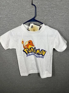 Vintage 90s Pokémon Gotta Catch 'Em All! White T-shirt  Kids L(7) Charmander NWT - Picture 1 of 11