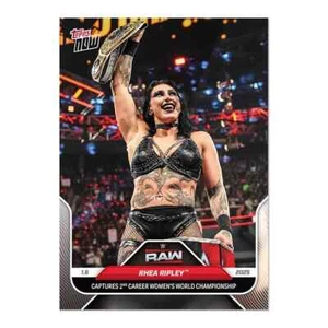 2025 WWE Topps Now #05 #5 Rhea Ripley Captures 2do Campeonato Femenino RAW - Imagen 1 de 1