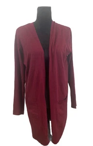 Sweet Romeo Size L Maroon Open Cardigan Sweater NWT - Picture 1 of 8