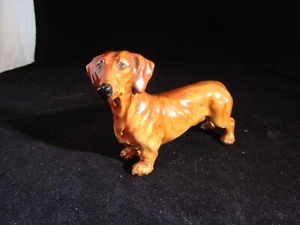 Vintage Royal Doulton Dachshund Dog Brown Ceramic Figurine- HN 1141 - Picture 1 of 20