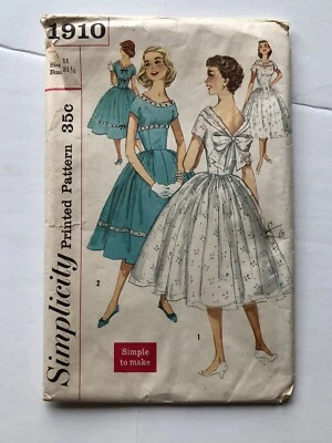 Vintage FF Simplicity Primer Sewing Pattern #1910 Junior Misses  Teen Age Dress - Image 1 of 4