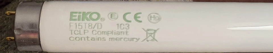 4-Pack EiKO F15T8/D 15W Daylight 6500K T8 G13 Base - Image 1 of 2