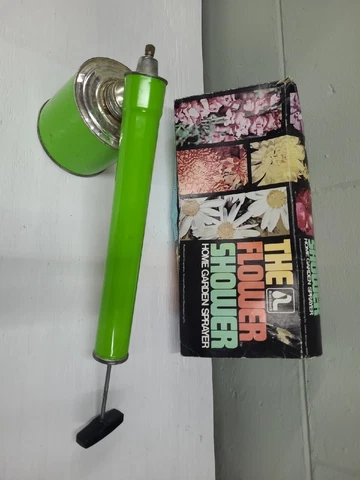 Vintage 1960s Green The Flower Shower Root-Lowell Corp. Home Garden Sprayer Cover