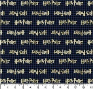 Harry Potter, Houndstooth Fabric 1 yd•BTY 100% Cotton •Fast Ship! Blue• - Picture 1 of 3