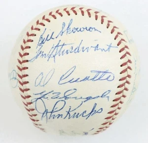 New York Yankees 1957 Team-Signed Baseball (HOF Yogi Berra, Ed Ford) PSA - Picture 1 of 8