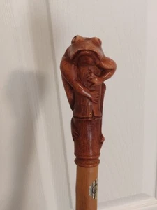 Perched Frog Handle 36½" Walking Stick Cooper's of England Resin Frog - Picture 1 of 8