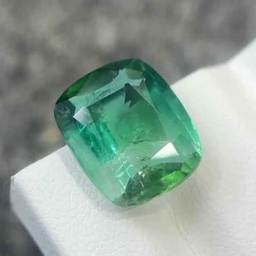 6.75 Carat Natural Green Tourmaline Cushion Cut - Image 1 of 4