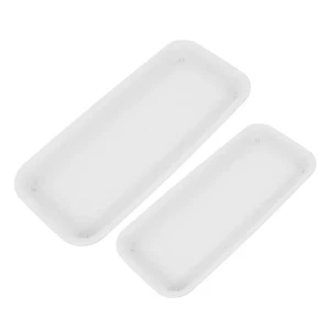  2 Pcs Flower Pot Saucer: Resin Rectangular Water Tray For Home Organization & - Picture 1 of 16