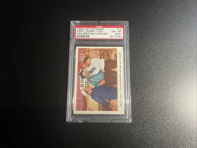 1959 Fleer #15 The 3 Stooges PSA 8(ST) NM-MT - Image 1 of 3