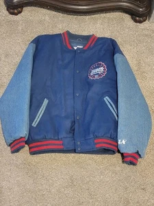 Vintage New York Giants Logo Athletic Varsity Jacket Wool Leather Size L - Picture 1 of 8