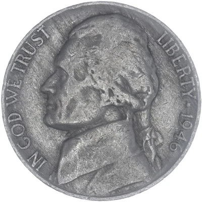 1946 (P) Jefferson Nickel Very Fine VF See Pics C426 - Image 1 of 3