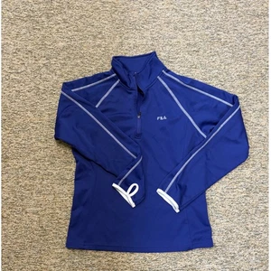 FILA Womens Pullover Long Sleeve Mock Neck Thumb Hole Athletic Top - Picture 1 of 8