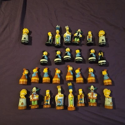 The Simpsons 3D Chess 29 Pcs Replacement Pieces 2001 Matt Groening Good Cond. - Image 1 of 4
