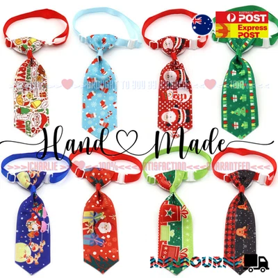 Adjustable Dog Puppy Tie Cat Kitten Pet Tie Christmas XMAS Santa Snow Tie Collar - image 1 of 4