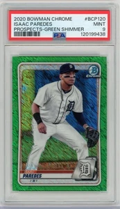 2020 Bowman Chrome Isaac Paredes Prospects - Green Shimmer #83/99 PSA 9... - Bild 1 von 2