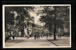 Ansichtskarte Bad Nauheim, Ludwigstrasse mit Passanten 1930  - Picture 1 of 2