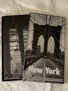 Vintage NOS Sepia New York Skyline Panoramic Postcards Henri Silberman Box /24 - Picture 1 of 11