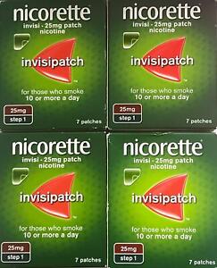 Nicorette Patches Invisi Patch Nicotin Parche 15/25mg 4 pack 1 mes MEJOR PRECIO