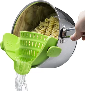 PIONEERS Kitchen Snap Strain Strainer, Clip on Silicone Colander, Fits All Po... - Picture 1 of 12